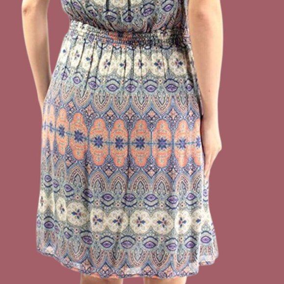 Lucky Brand Stained Glass Dress  Sleeveless Multicolor Size 2X - Picture 6 of 12